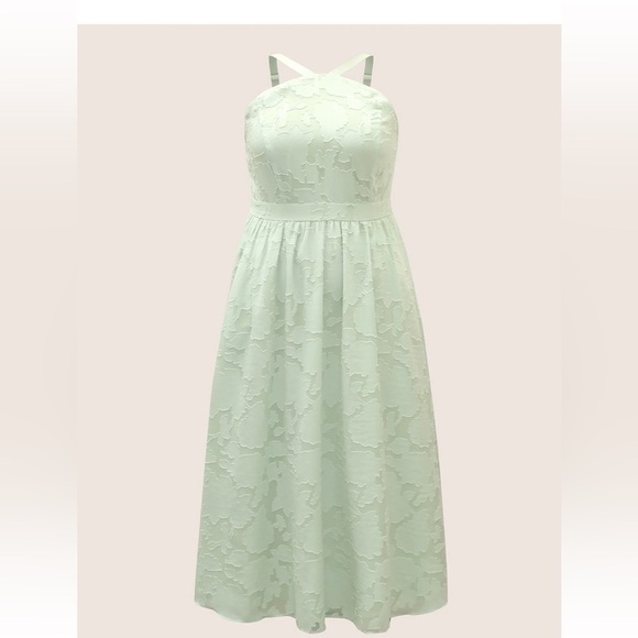 BloomChic Abstract Textured Shirred Pocket Dress - Picture 5 of 6